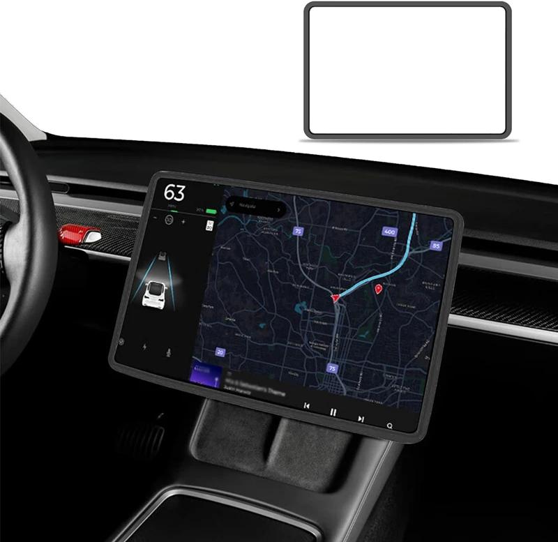 Center Console Screen Protector Frame for Tesla Model Y Juniper Model 3 Highland 2025 Display Edge Protector Auto Accessories