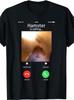 Męska koszulka z grafiką "Hamster Call" - Czarna, casualowa koszulka z krótkim rękawem z napisem "Hamster