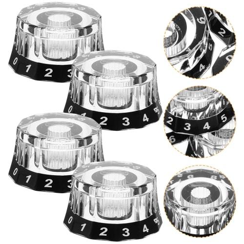 DECHOUS Electric Guitar Volume Knob Replacement Guitar Knobs, Set of 4, for Instrument Repair, Simple and Convenient Design