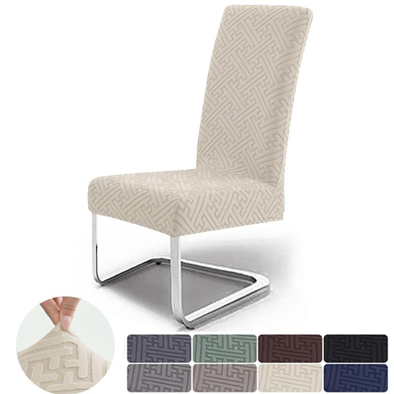 Solid Color Dining Chair Cover Stretch All-inclusive Chair Covers Four Season Universal Protective Cover for Banquet Wedding