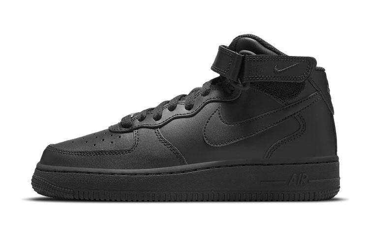 

Nike Kids Air Force 1 Mid Triple Black Sneakers DH2933-001 35.5