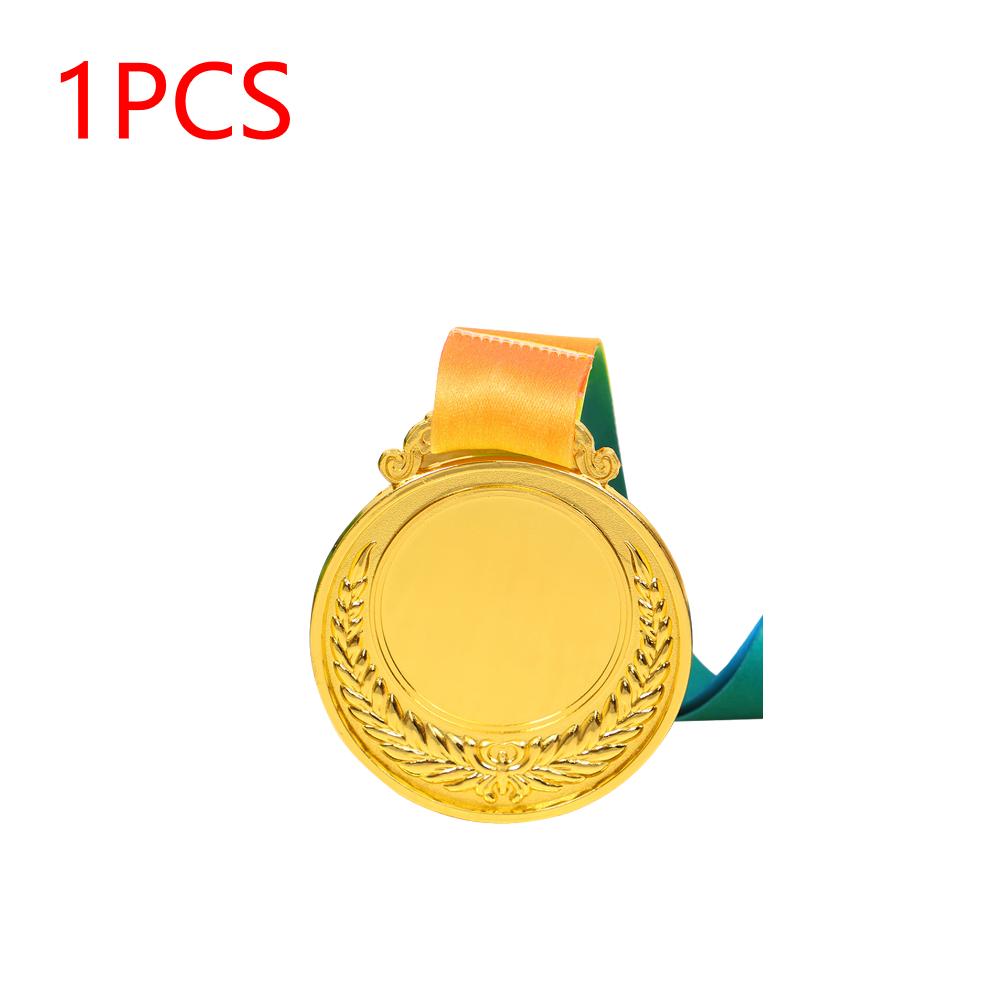 1-10Pcs Award Medals Blank Medal with Color Ribbon Gold Silver Bronze Winner Reward Medal Customized Gift Competitions Souvenir
