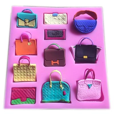 Silicone Mold Girl Wallet Handbag Bag Purse 3D Cake  Jelly Candy Chocolate Decoration Baking Tool
