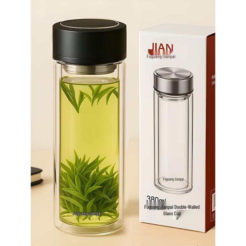 

FUGUANG Double-Wall Glass Tea Water Cup X2519-SP-380