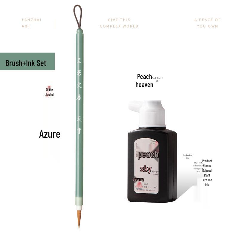 Super dicke Tinte mit Pfirsichblütenduft für Kalligraphie: Chinesische Malerei, Kleine Regelschrift, Schlanker Goldstil, Leim für Anfänger