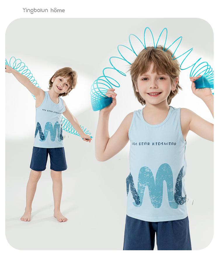 Yingbolun Boys' Spring/Summer Lycra Tank Top