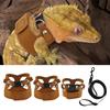 3Pcs Lizard Leash Harness Soft Adjustable Reptile Bearded Dragon Traction Rope Chameleon Amphibians Pet Harness Supplies