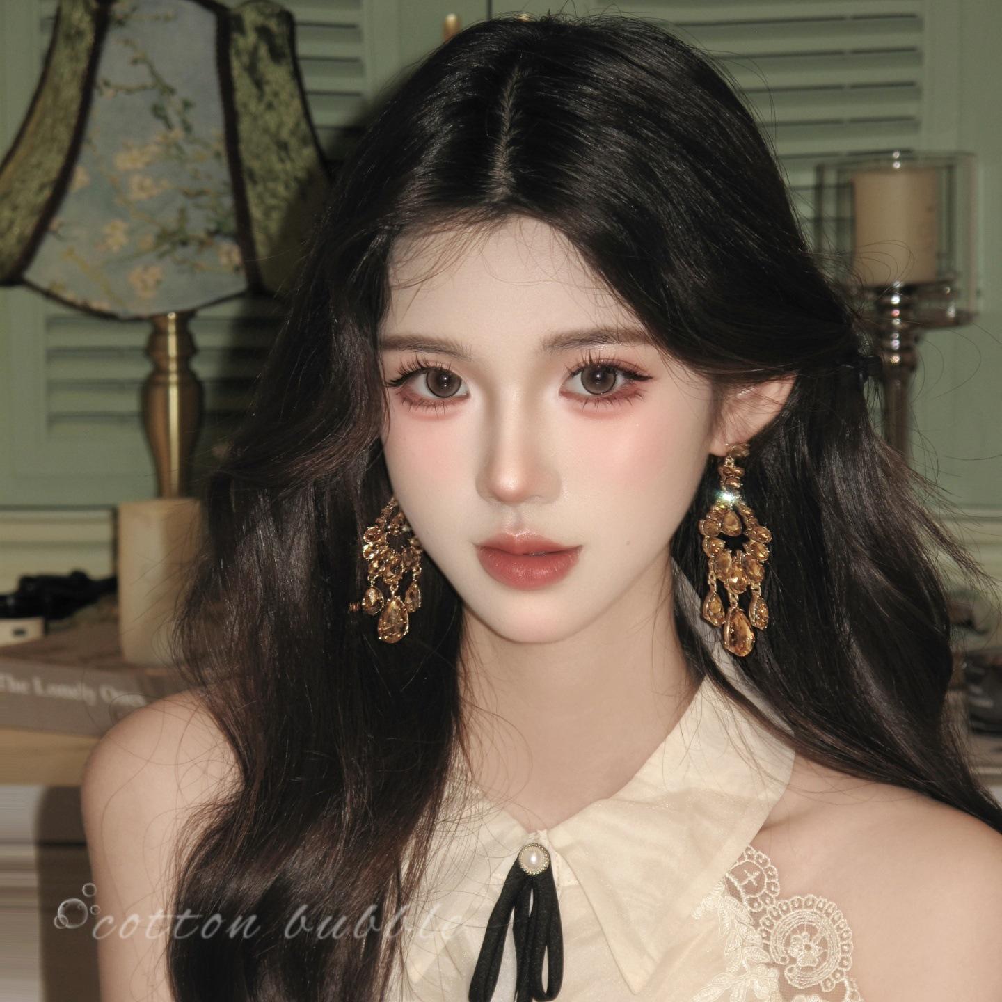 

Champagne Gold Tassel Earrings: Vintage Long Dangle Statement Jewelry