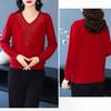 Autumn/winter Women's Knitwear Plus-size Sweaters Loose Pullover Knited Sweater V Neck Jumper