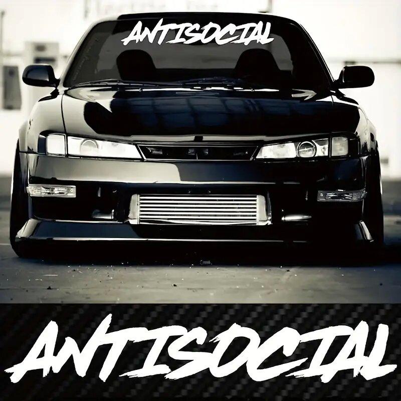 "Antisocial"Stickerscoolfashion Stickers With High Quality Sticker For Cars Trucks Motorcycles Laptops!