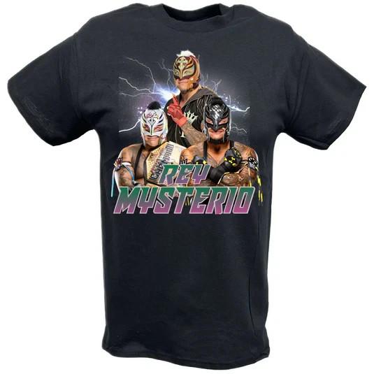 Rey Mysterio Lightning Three Pose Black Unisex S-5Xl T-shirt Unisex T-Shirt S