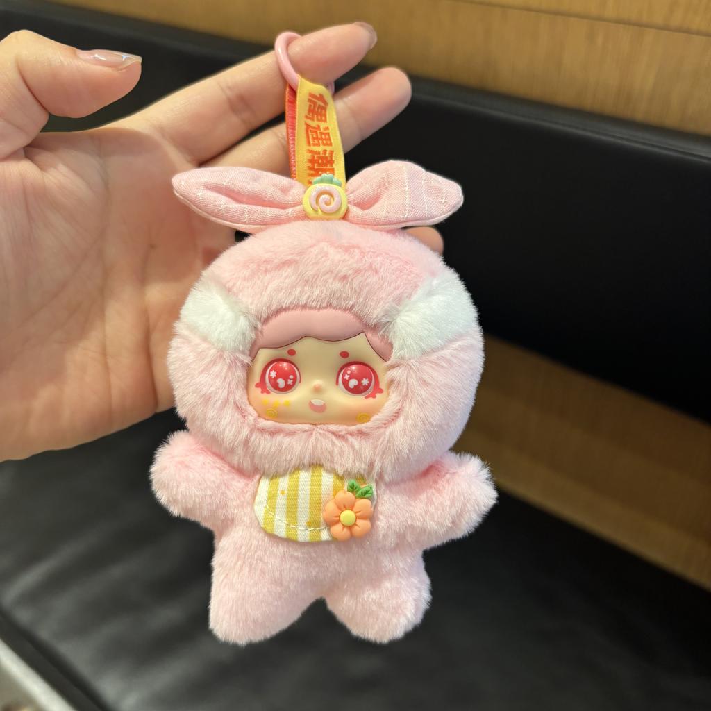 Niedlicher Vinyl-Anhänger Plüschpuppe Spielzeug Taschenanhänger Dekorative Verzierung Plüschtier Mädchen Geburtstagsgeschenk