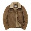 Herren Winter Gepolsterte Lässige Warme Jacken Locker Übergröße Parka Mantel Cord Kurzjacke