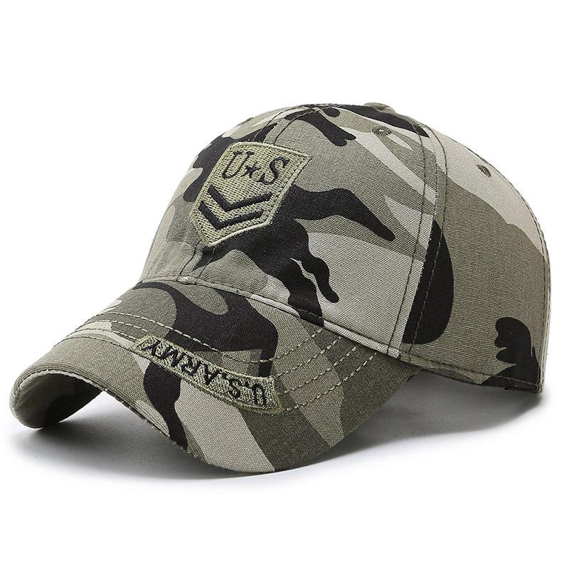 Unisex Camouflage Baseball Cap Spring Autumn Sun-Shading Casual Hat Cotton Breathable Lightweight Outdoor Running Hat