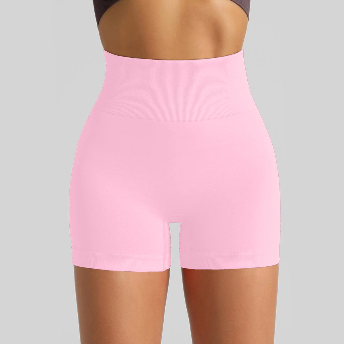 

Транскордонні шорти для йоги без швів з високою посадкою - Персикові сідниці Триточкові фітнес-шорти для бігу для жінок Small світло-рожевий колір