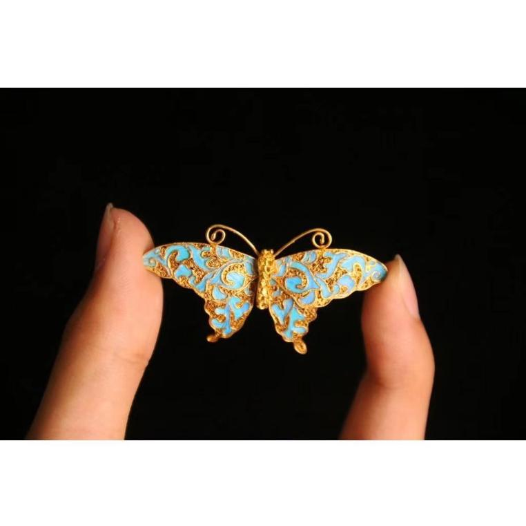Mihmily Brand - Elegant Vintage Butterfly Flower Inlay Craft Fashion Butterfly Brooch Accessories