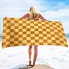 Checkerboard Print Beach Towel - Soft Absorbent Towel for Modern Style, Unique Design for Everyday Use and Comfort