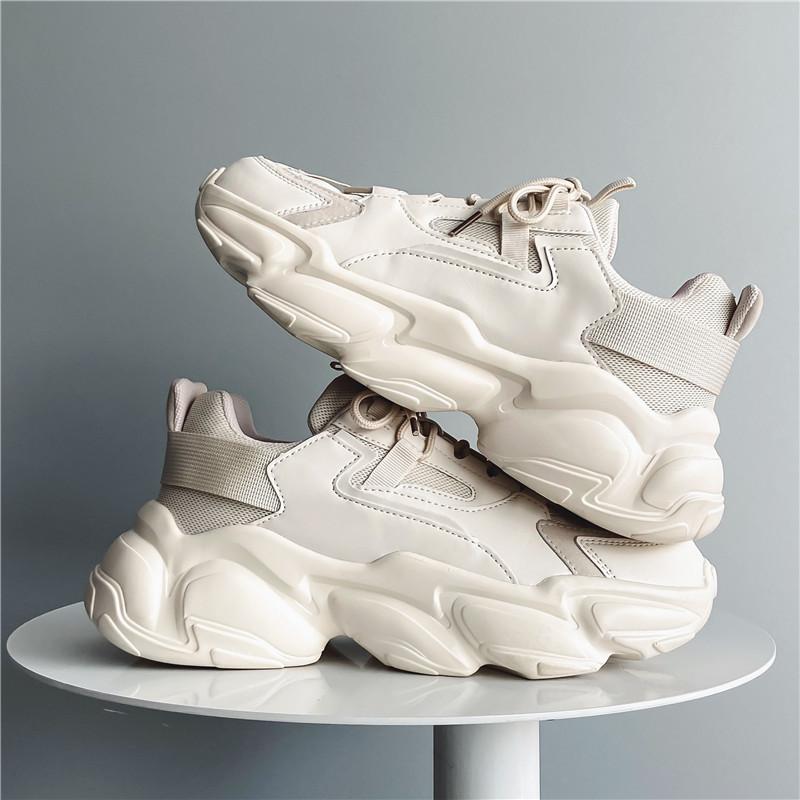 Трендовые сетчатые кроссовки-папы для женщин 2025 лето новый стиль толстая подошва увеличивающие рост универсальные повседневные спортивные вулканизированные туфли 39 5889₽