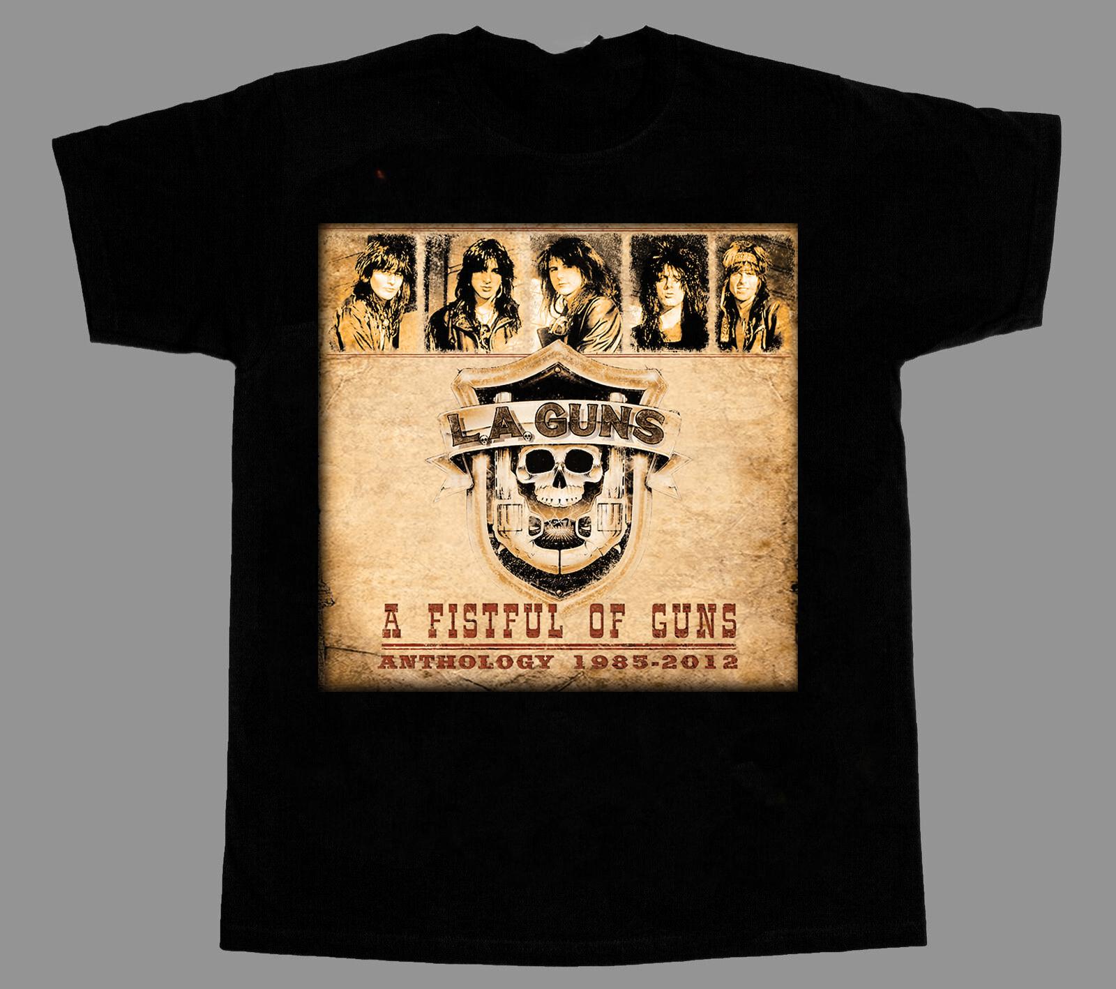 Collection LA Guns Band 1985-2012 Heavy Cotton Men Black S-2345XL T-Shirt L