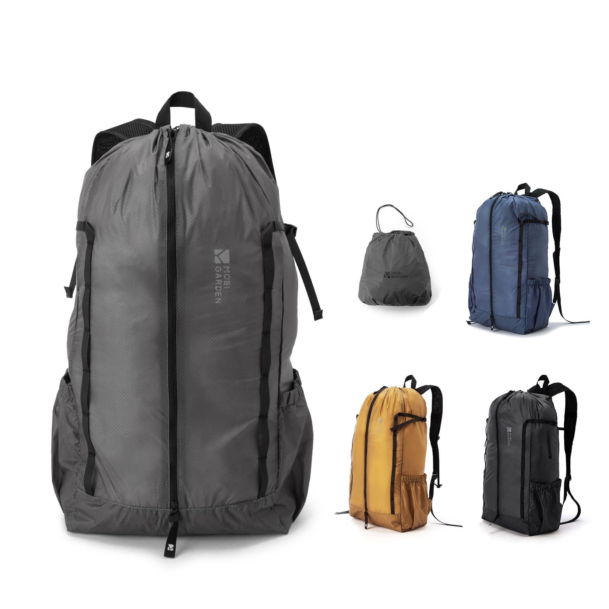 [MOBI GARDEN] Foldable Backpack, Ultralight 162g, 20L, Outdoor Backpack with Chest Strap, Water-Repellent, Compact, Built-in Storage Bag, for Hiking,