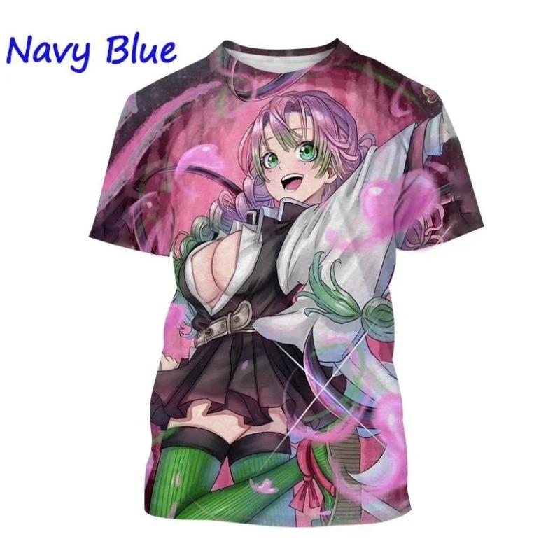 Demon Slayer Anime Character Collection 3D Printing Harajuku Style Nezuko Mitsuri Shinobu Kanao Unisex Short-sleeved Top
