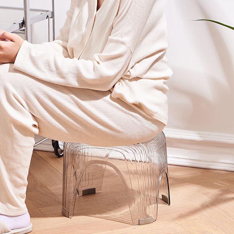 Versatile Transparent Plastic Stool