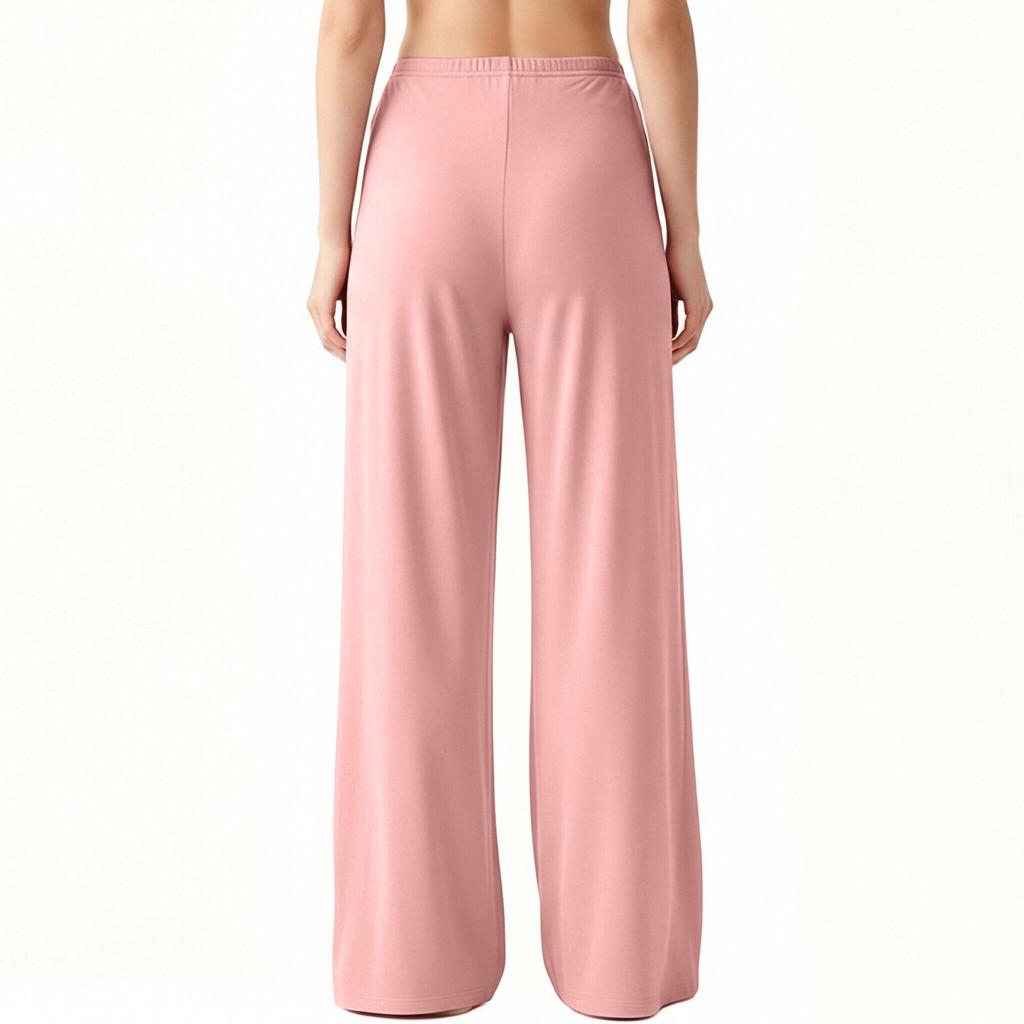 Damen Locker Geschnittene Lässige Weitbeinige Lounge-Hose Schnelltrocknend Weich Dehnbar Yoga-Hose mit Verstellbarem Bundzug für Entspannten Komfort
