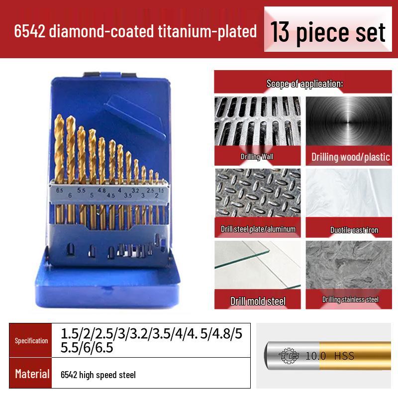 Tiangong Cobalt Twist Drill Bit Set for Stainless Steel, Mold Steel, and Cast Iron Drilling