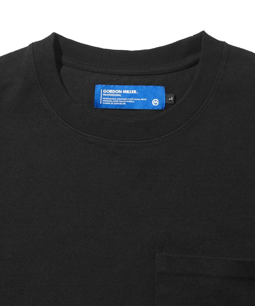 GORDON MILLER Men's Short Sleeve Solid Pocket T-Shirt, Size L, Black, 1750813