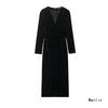 2025 Trendy European Style Women's Midi Dress with Beaded Embellishments