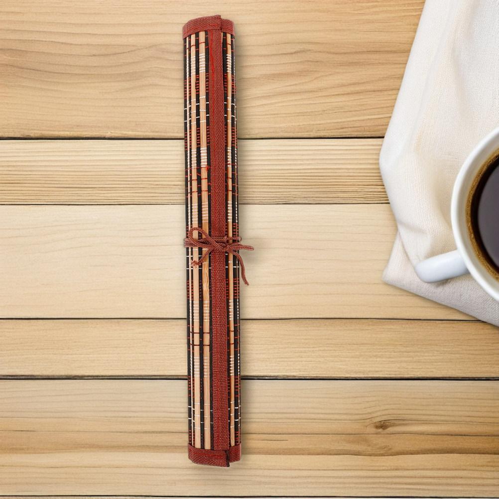 2Pcs Vintage Bamboo Calligraphy Brush Roll Organizer Paint Brush Holder Portable Pen Painting Tool Case for Beginners Travel