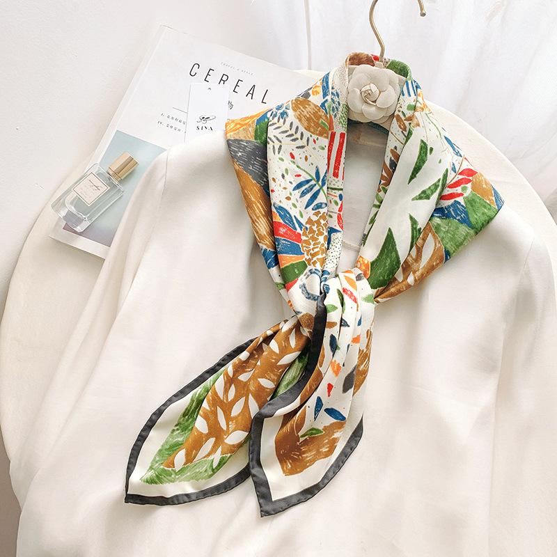 90CM Four Seasons Square Large Square Scarf Luxury Decorative Shirt Professional Headscarf Hairband Sunscreen Headscarf