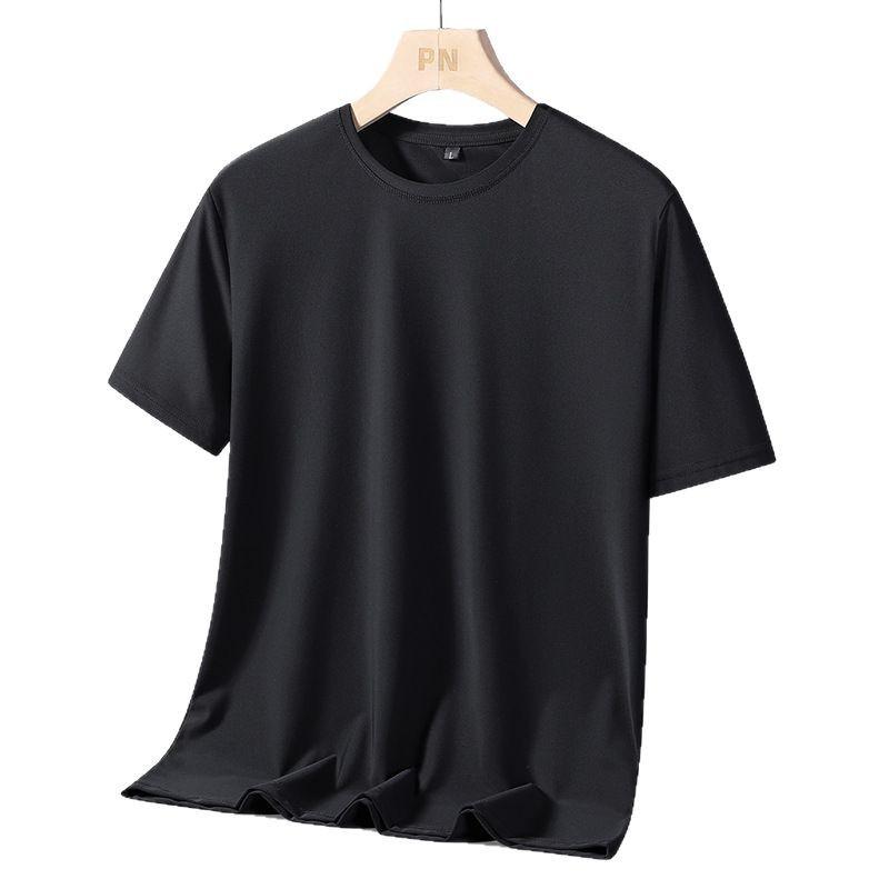 Men's Quick-Dry Ice Silk Breathable T-Shirt - Short Sleeve, Dynamic Pique Nylon for Running & Fitness