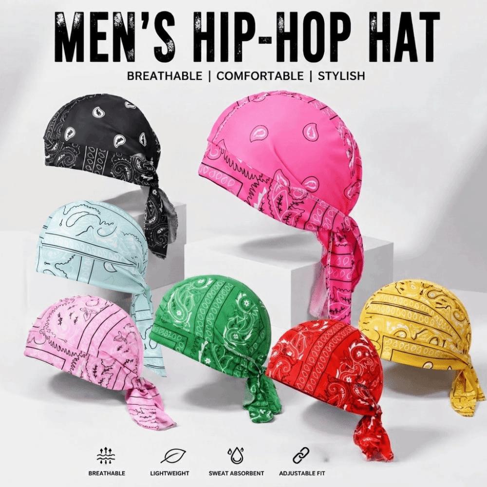 Cashew Print Cycling Headscarf Breathable Men's Pirate Hat Paisley Printed Headscarf For Men Women
