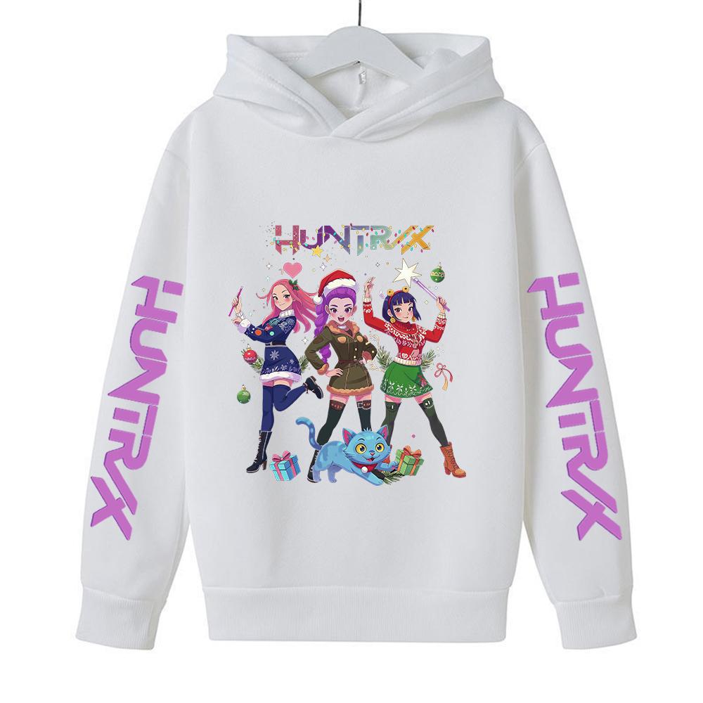 Christmas KPop Demon Hunters Hoodies Girls Rumi Hoody Casual Long Sleeve Children's Clothing Hoodies