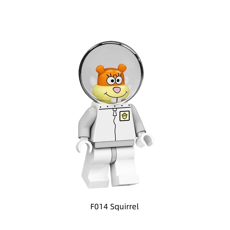 Spongebob Patrick Star Blocks Cartoon Anime Assembled Model Girls Boys Small Building Blocks Children Cute Educational Gifts