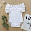 Neugeborenen Baby Mädchen Baumwolle Strampler OverallBodysuit Sommer Kleidung Outift