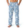Men's Allover Printed Home Pants Sleeping Pajama Pants Long Pants Pajama Pants