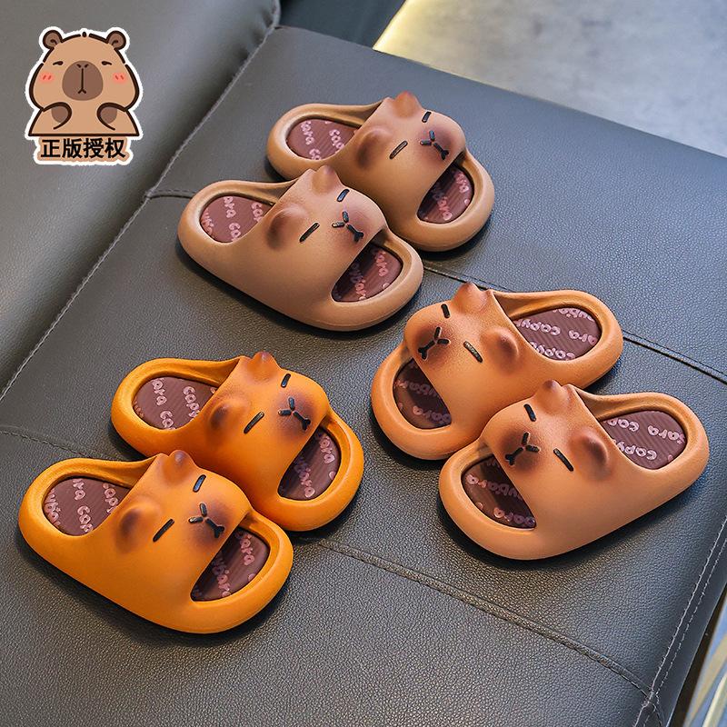 Children's summer cartoon cute non-slip indoor bathing soft-soled baby slippers for girls