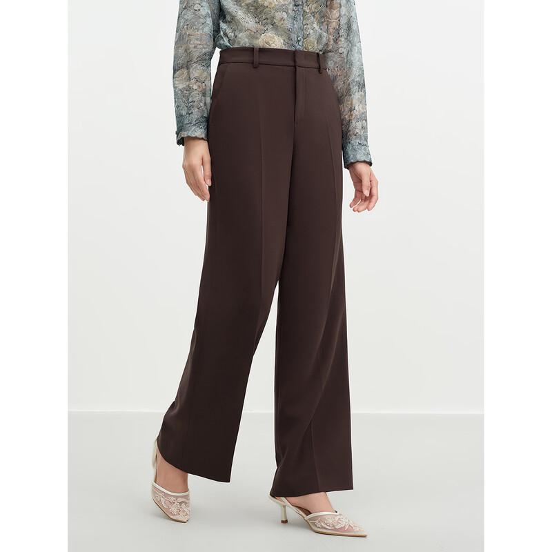 JUZUI Women's Business Casual Tri-Acetate Straight-Leg Ankle Pants