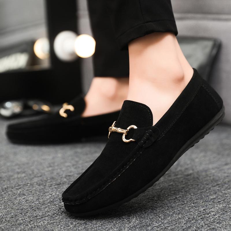 Luxury Brand Fashion Suede Men Casual Shoes Breathable Comfort Slip-on Mens Driving Shoes Men Loafers Mens Lazy Shoes Moccasins
