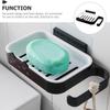 Wall Mounted Cat Shape Hanging Soap Dish Drain Rack Bathroom Kitchen Shower Soap Holder Storage Tray Cleaning