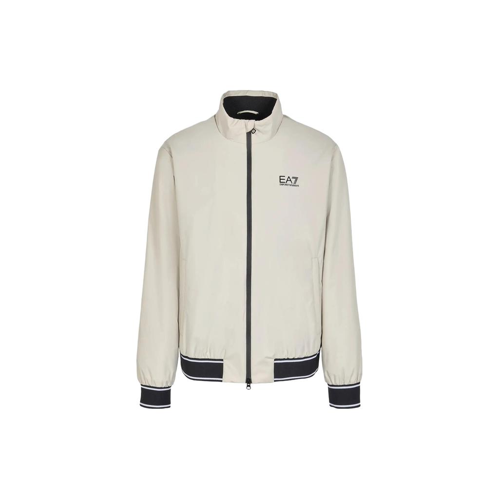 Emporio Armani FW23 EA7 Kollektion, Buchstabendruck Stehkragen Fleecegefüttert Reißverschlüsse Jacke Herren 6RPB07-PN27Z-1716