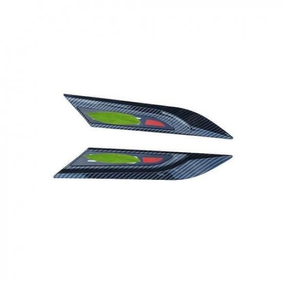 Carbon Fiber Air Wing Vent Side Fender Cover Trim 2pcs For Honda Civic 2022-2025