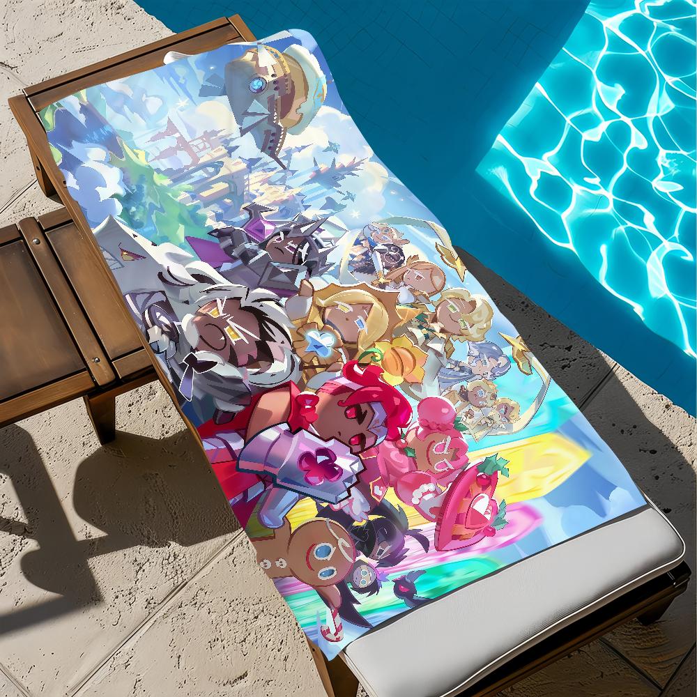 C-cookie Run game Towel Large Quick-Drying K-Kingdom Microfiber soft Beach Towel for Travel Fitness Sauna Bathing Camping