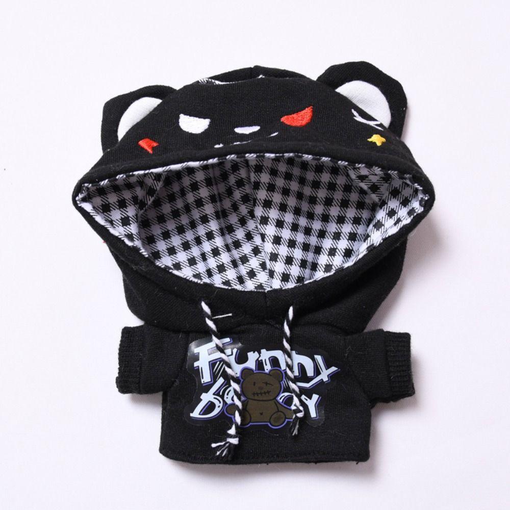 Jeans Sitting Labubu Time Cloth Funny Bear 17cm Plush Dolls Clothes  Kids Girls Toys