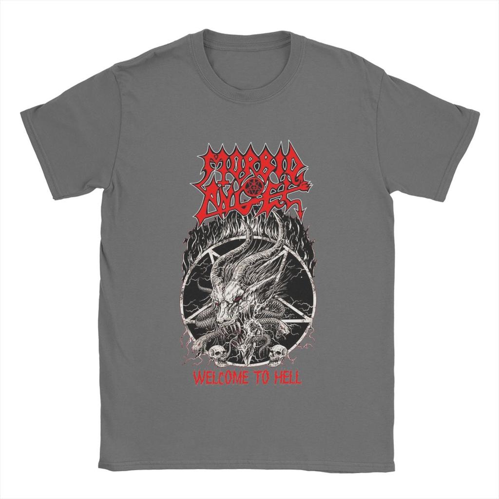 Men's T-Shirt Morbid Angel Death Metal Humorous Cotton Tees Short Sleeve T Shirt Round Neck Tops New Arrival