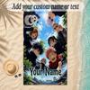 Beach TowelJujutsu Kaisen Custom Name Text Personalized Soft Towel for Beach Pool Indoor Home Decor Gift