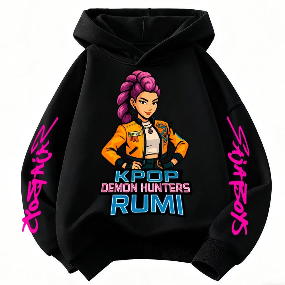 K-POP Demon Hunters Cartoon Hoodie for Kids Super Soft and Comfy Join the Global Trend in This Fun Pullover!