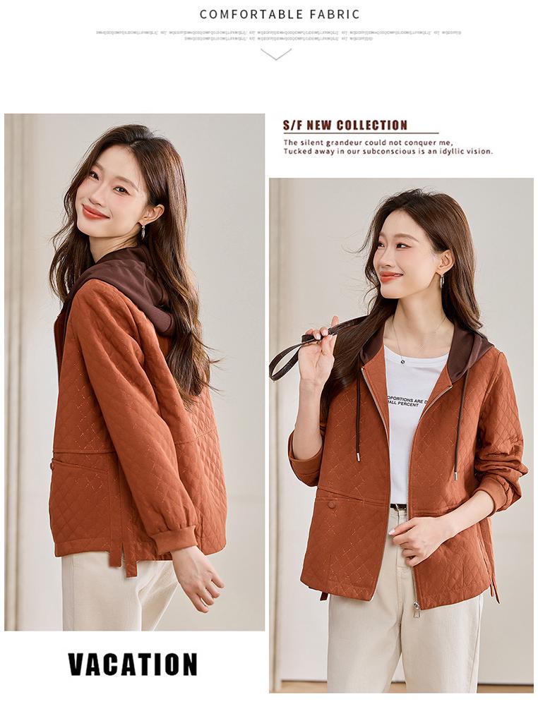 Women's Autumn 2024 Trendy Short Hooded Casual Jacket